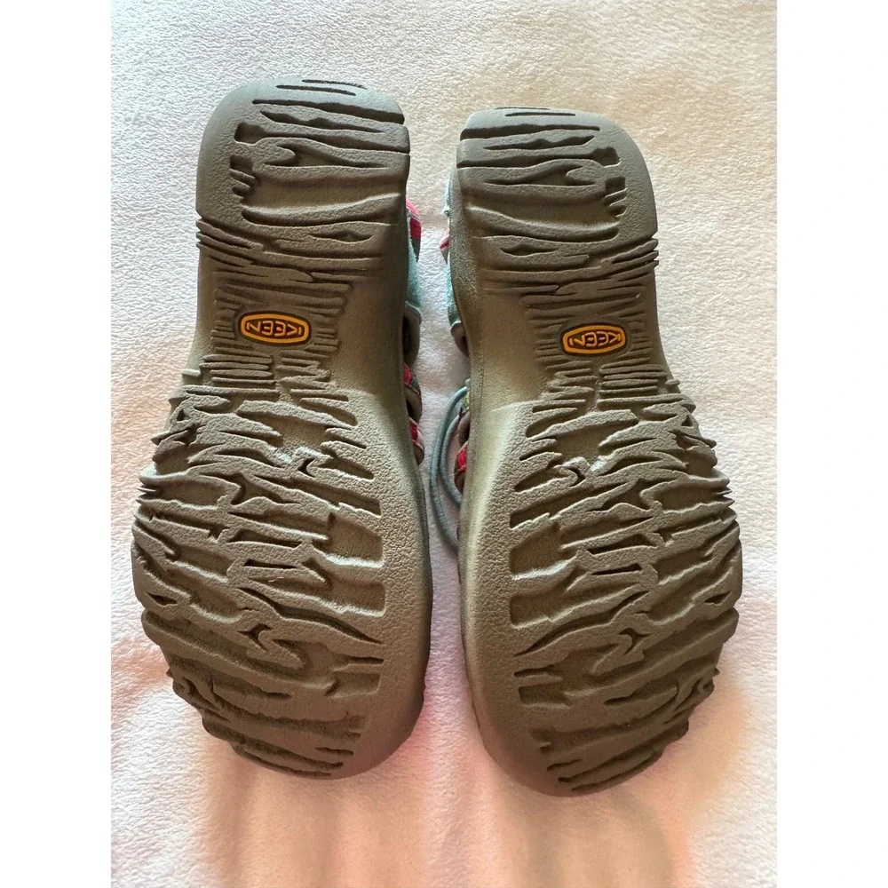 Keen Kids Whisper Waterproof Sport Sandals Blue Multi Color Stripe Size 3 US